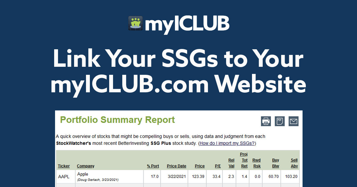 ICLUBcentral - Software and Tools for Investors and Investment Clubs